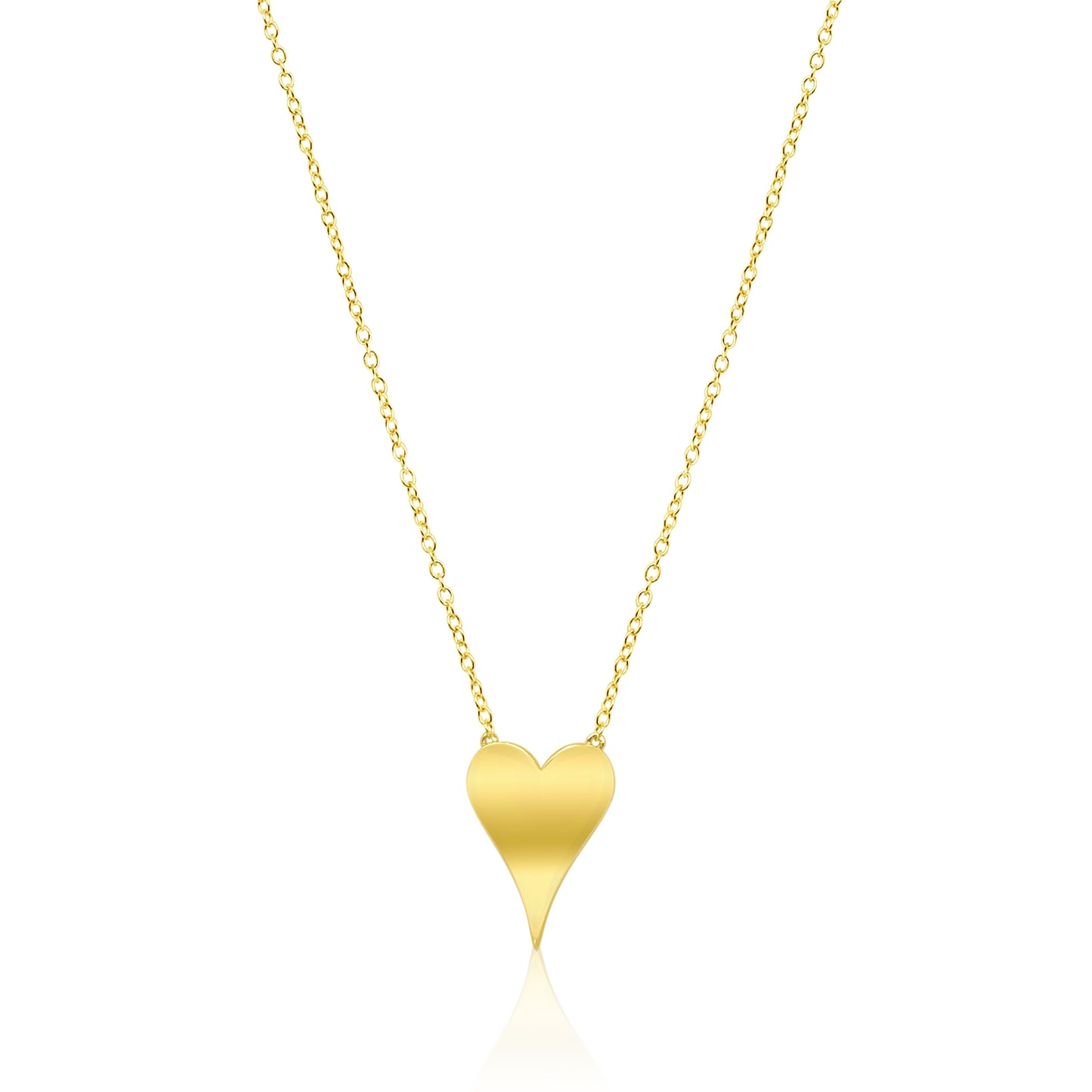 Etoielle Yellow Gold Tone Elongated Heart Necklace