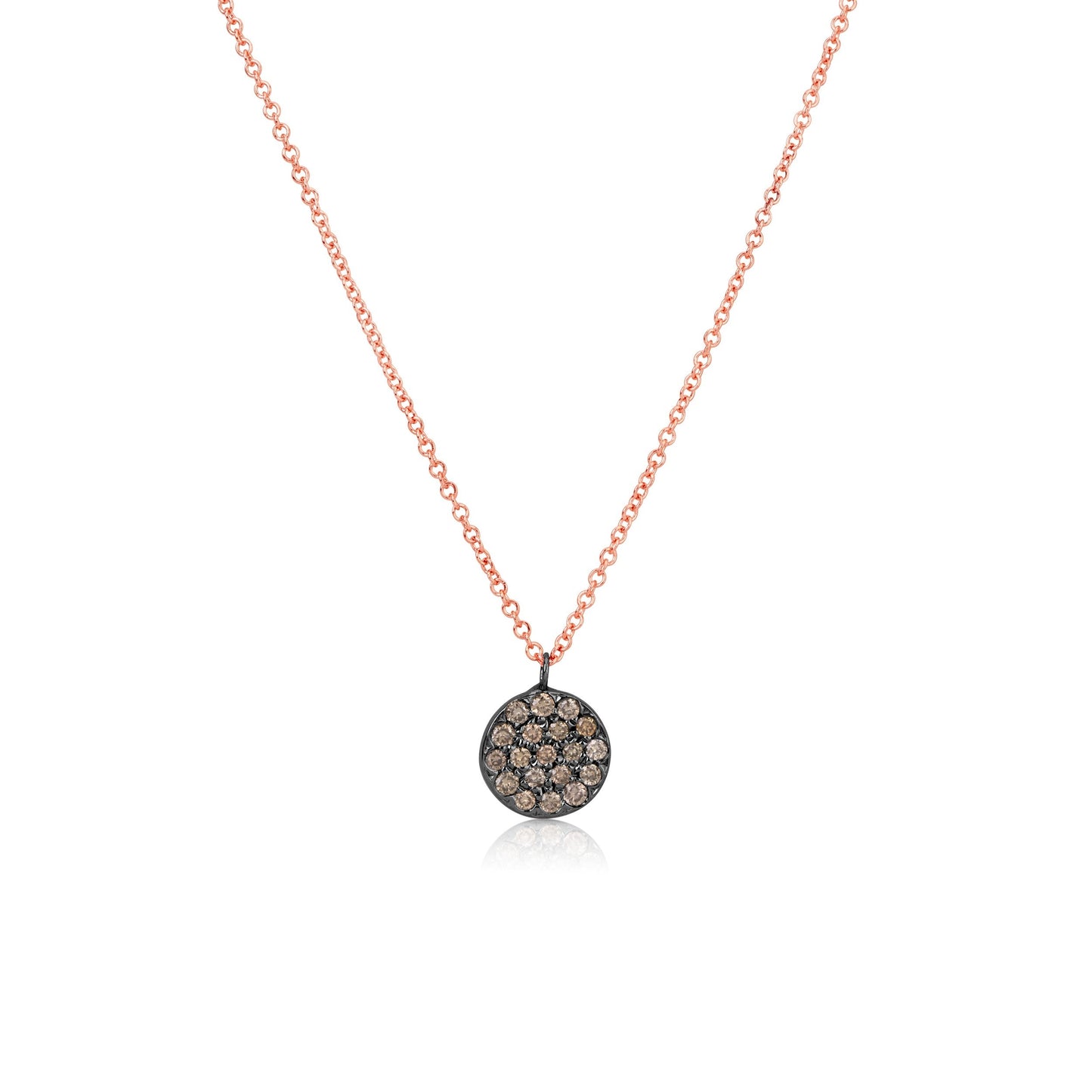 Rose Gold Brown Diamond Necklace