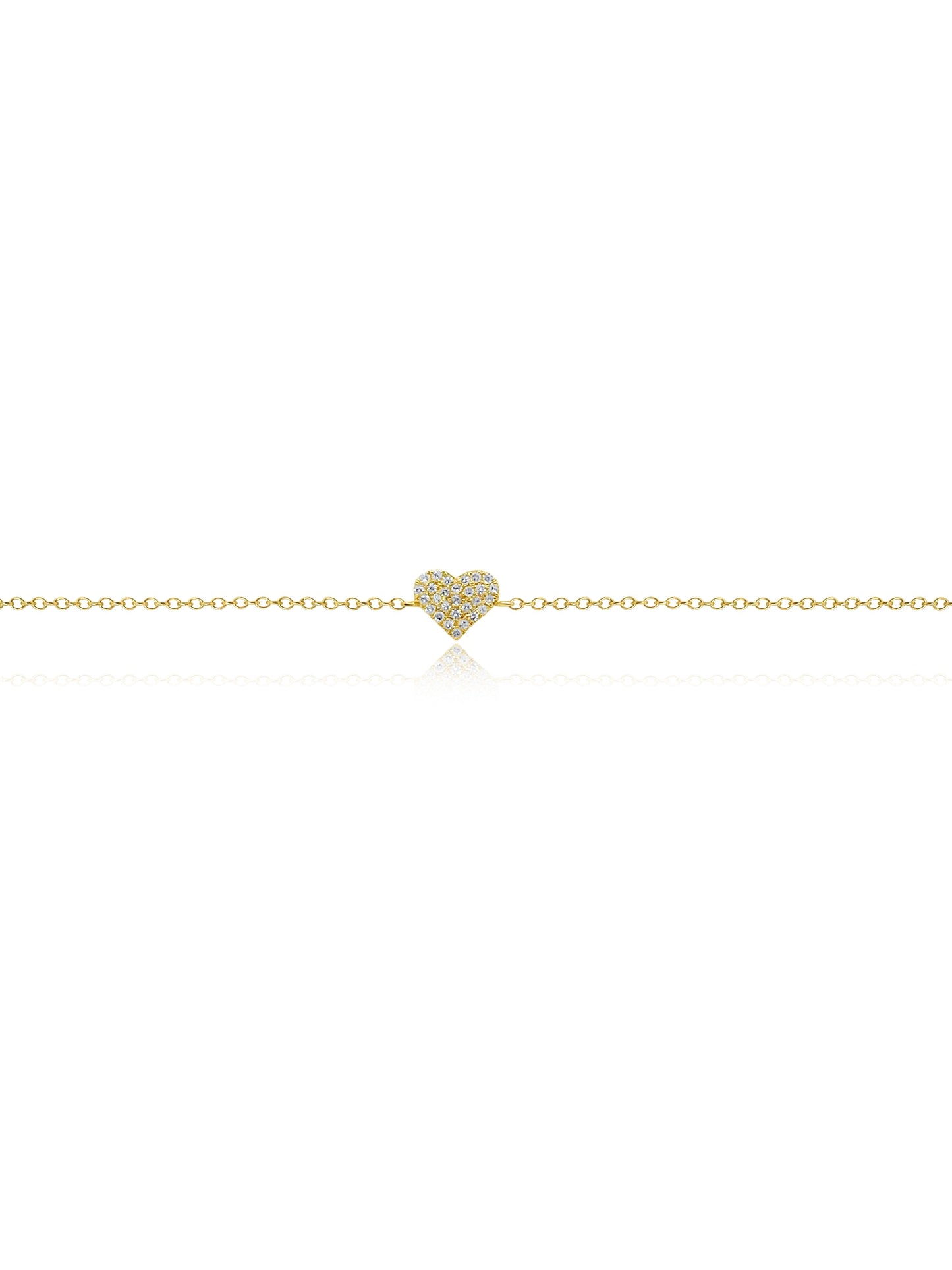 Dainty Diamond Heart Bracelet