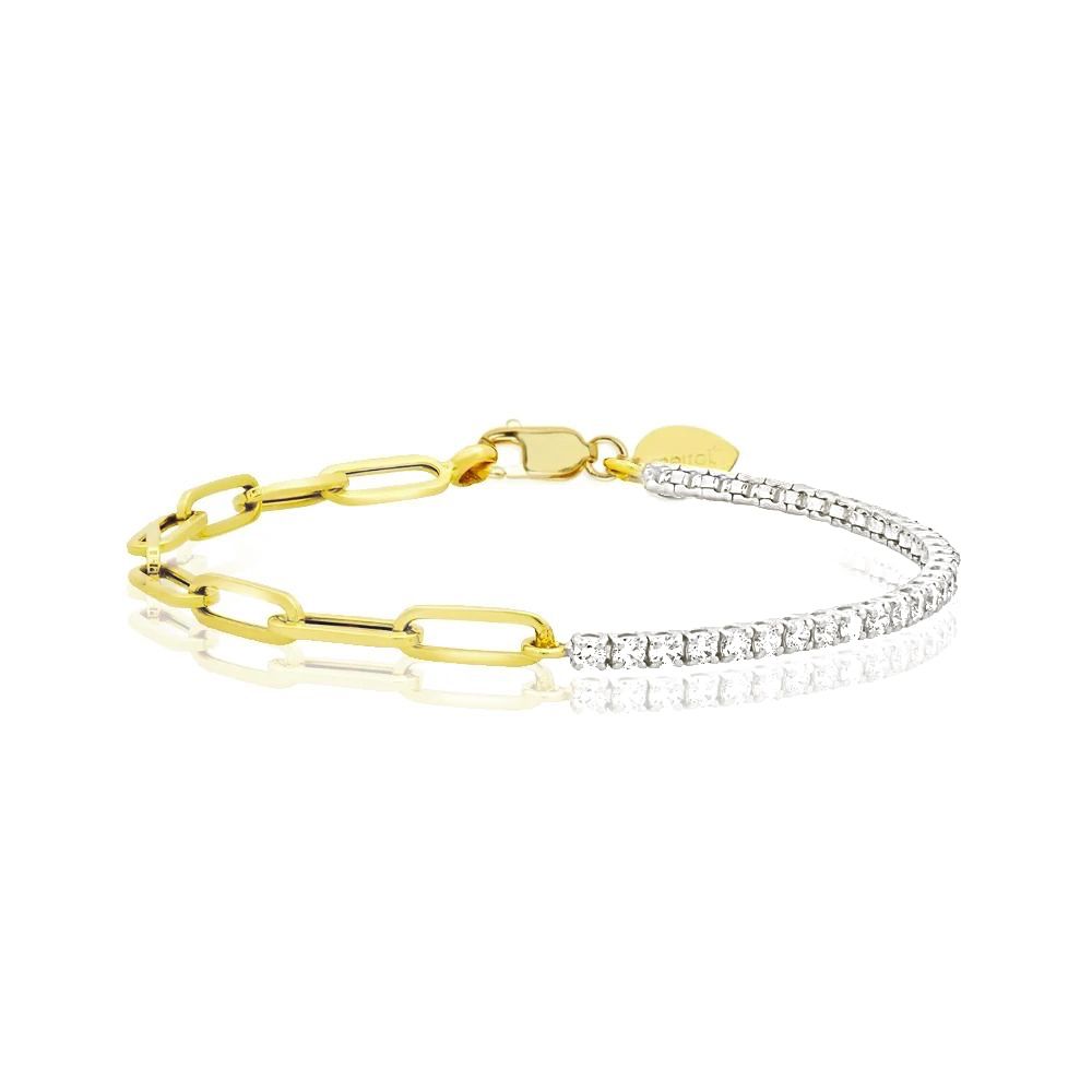 Half and Half Diamond Bracelet