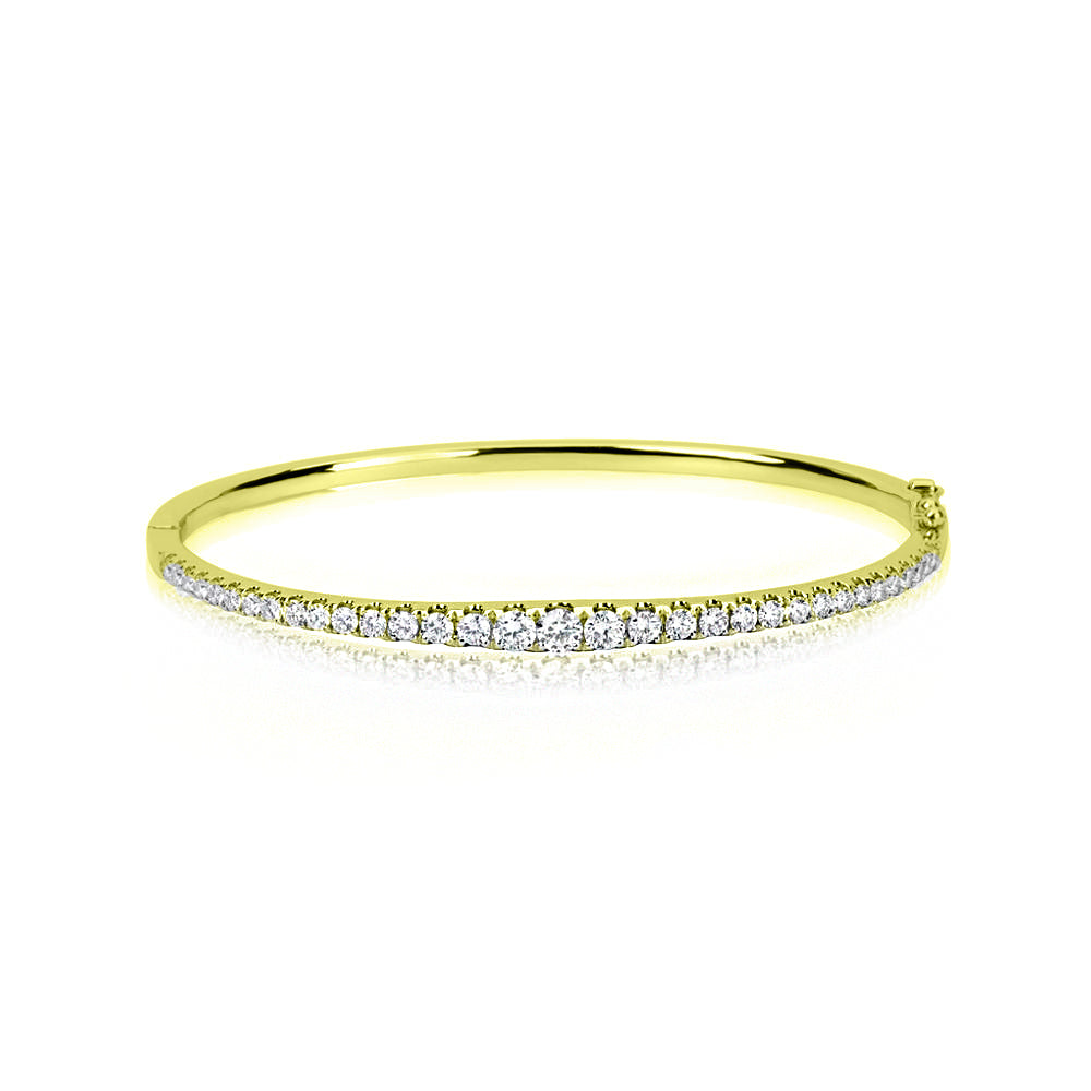 The Drop 6 | Yellow Gold 1.6 Carat Graduated Diamond Bangle Bracelet ONLINE EXCLUSIVE