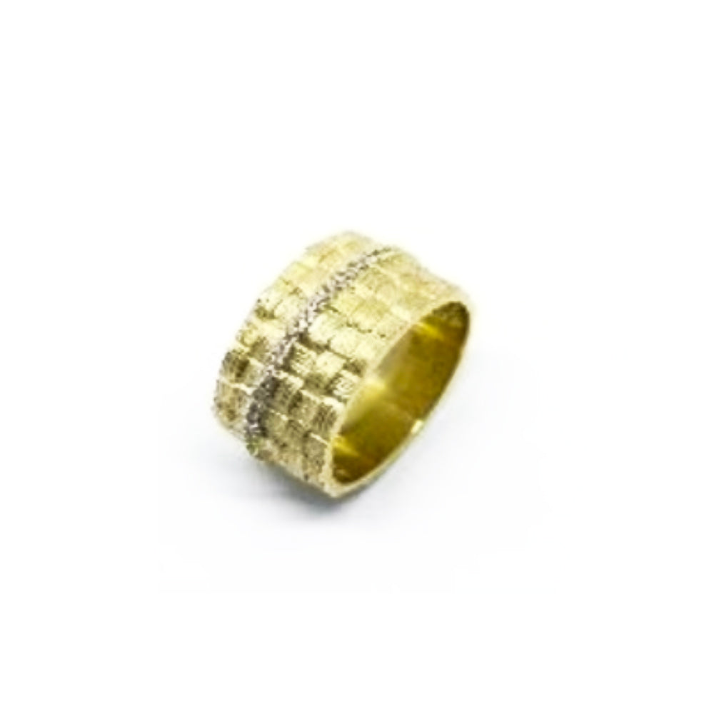 Basket Weave Ring in Yellow Gold