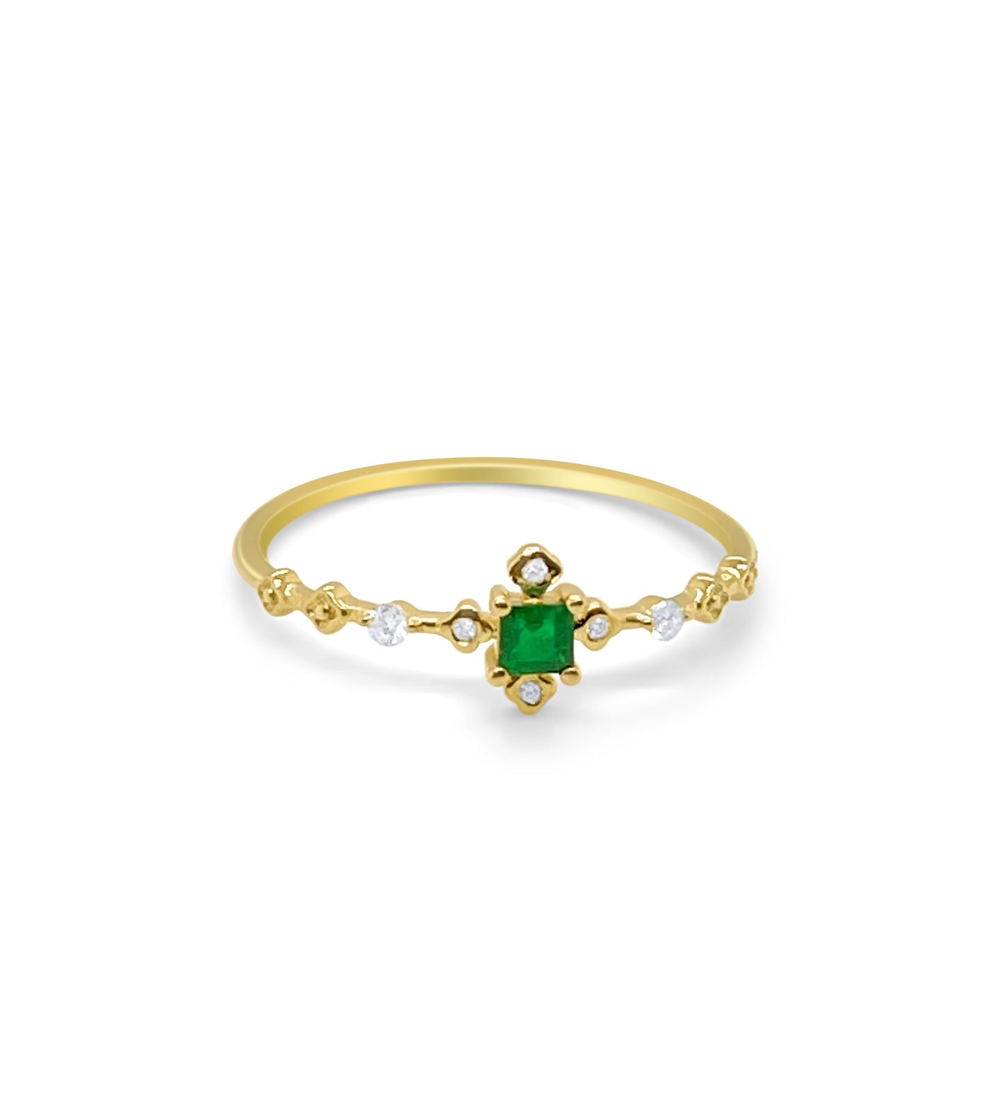Yellow Gold and Emerald Ring
