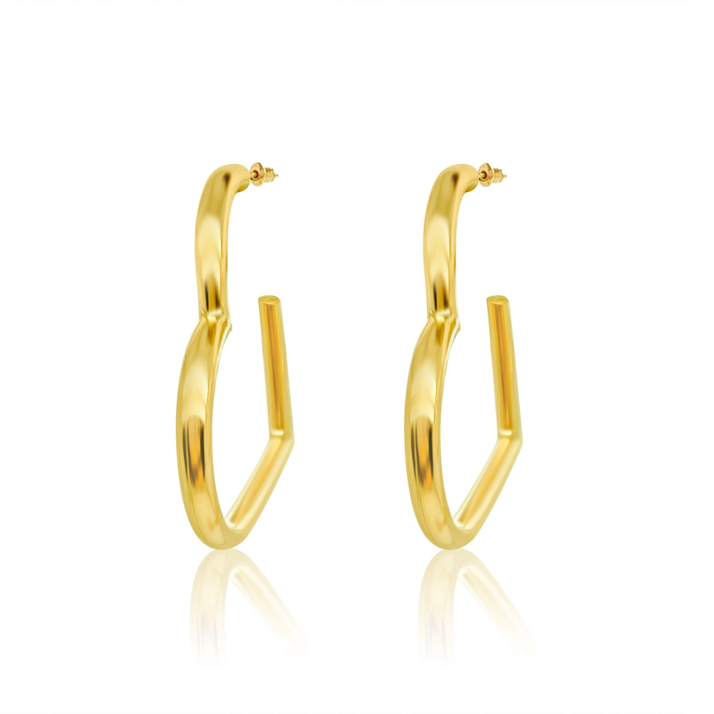Heart Hoops in Yellow Gold | The Drop 17