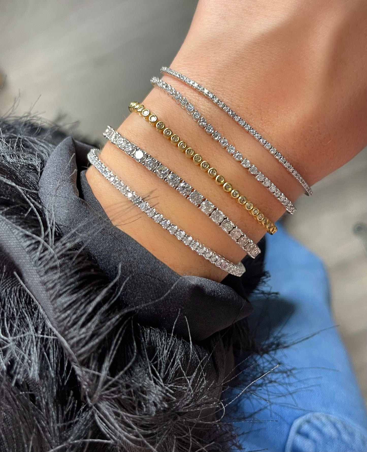 White Gold 2CT Round Diamond Tennis Bracelet