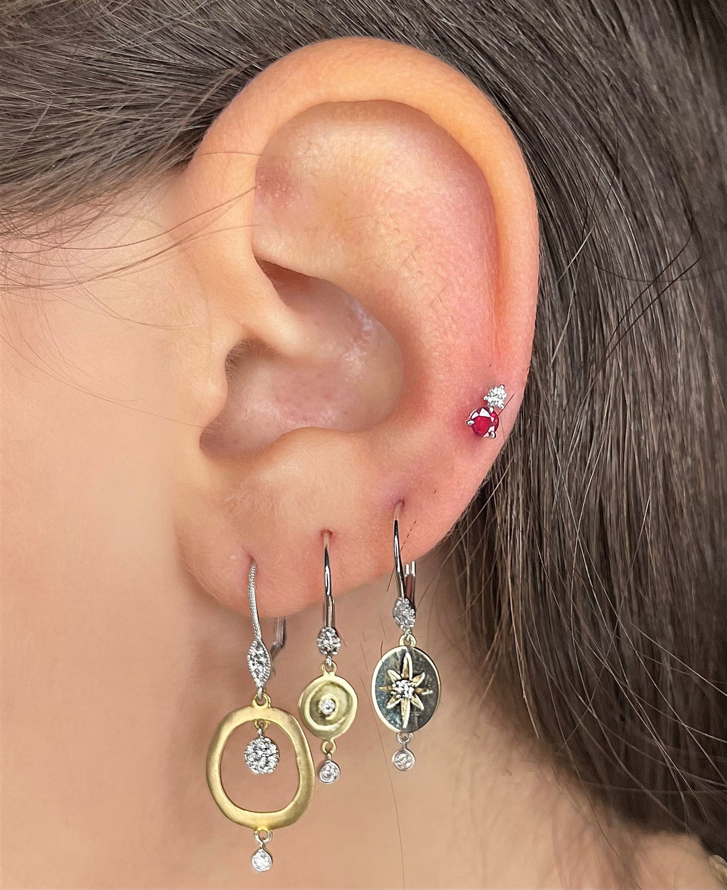 Ruby Diamond Studs (online exclusive)