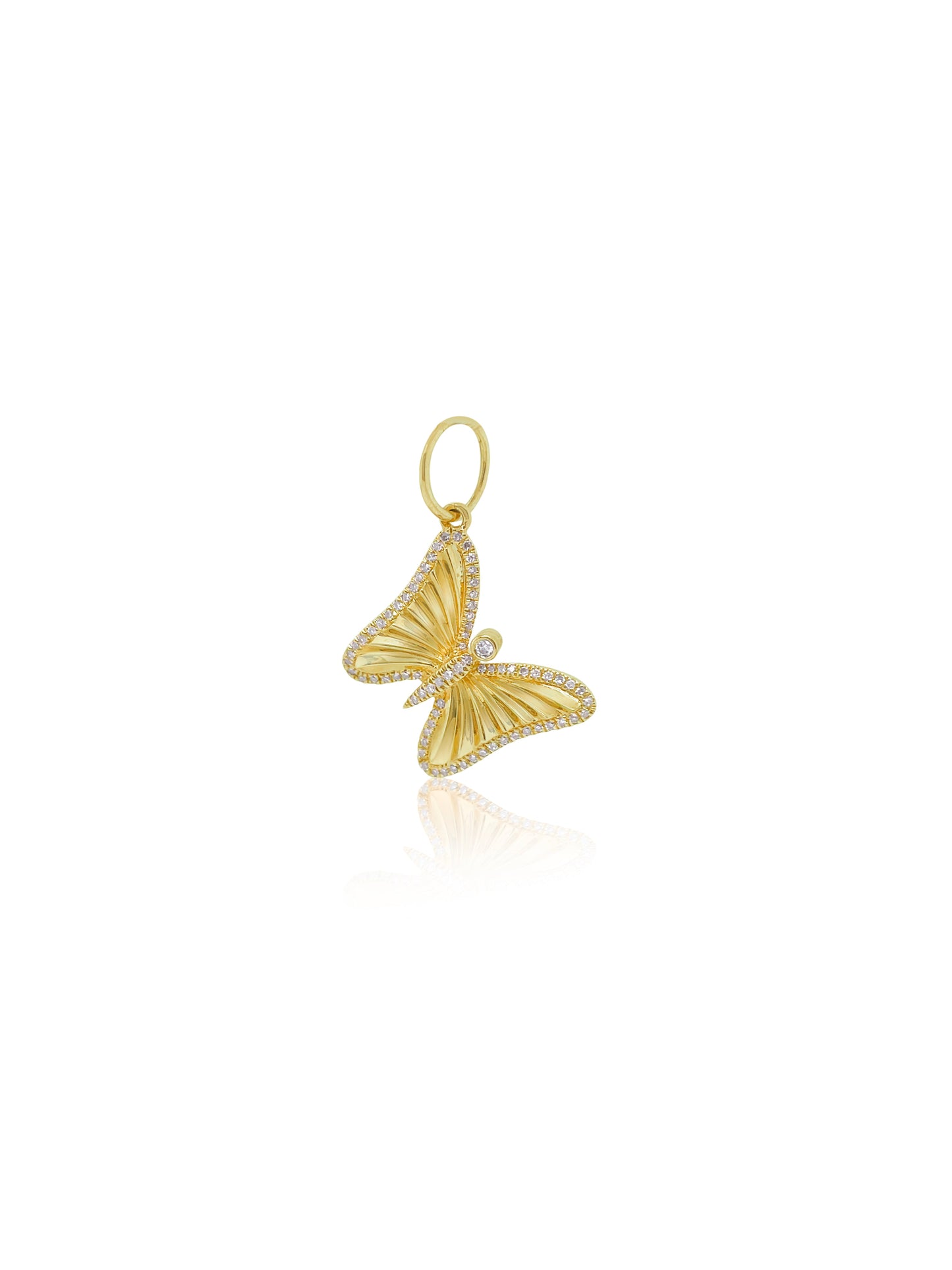 Yellow Gold Butterfly Charm