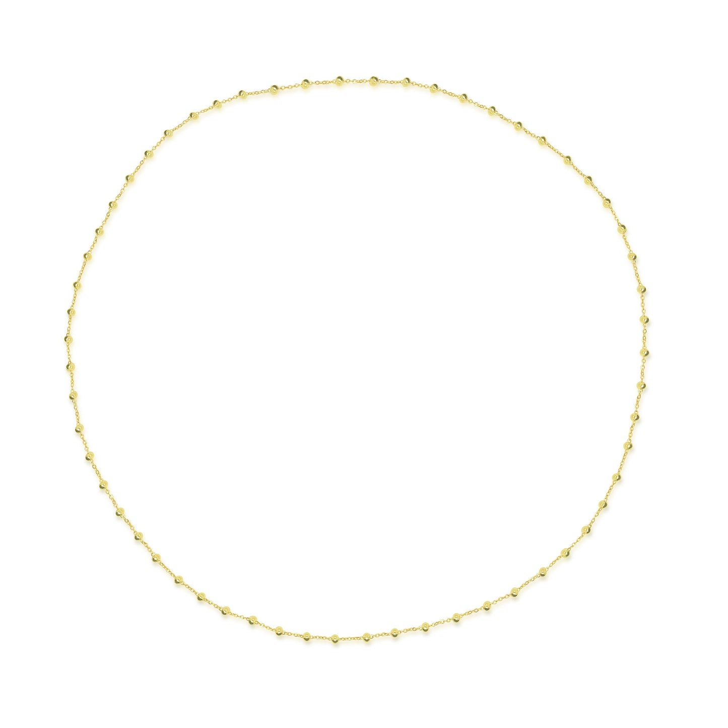 Dainty Yellow Gold Ball Pattern Layering Necklace