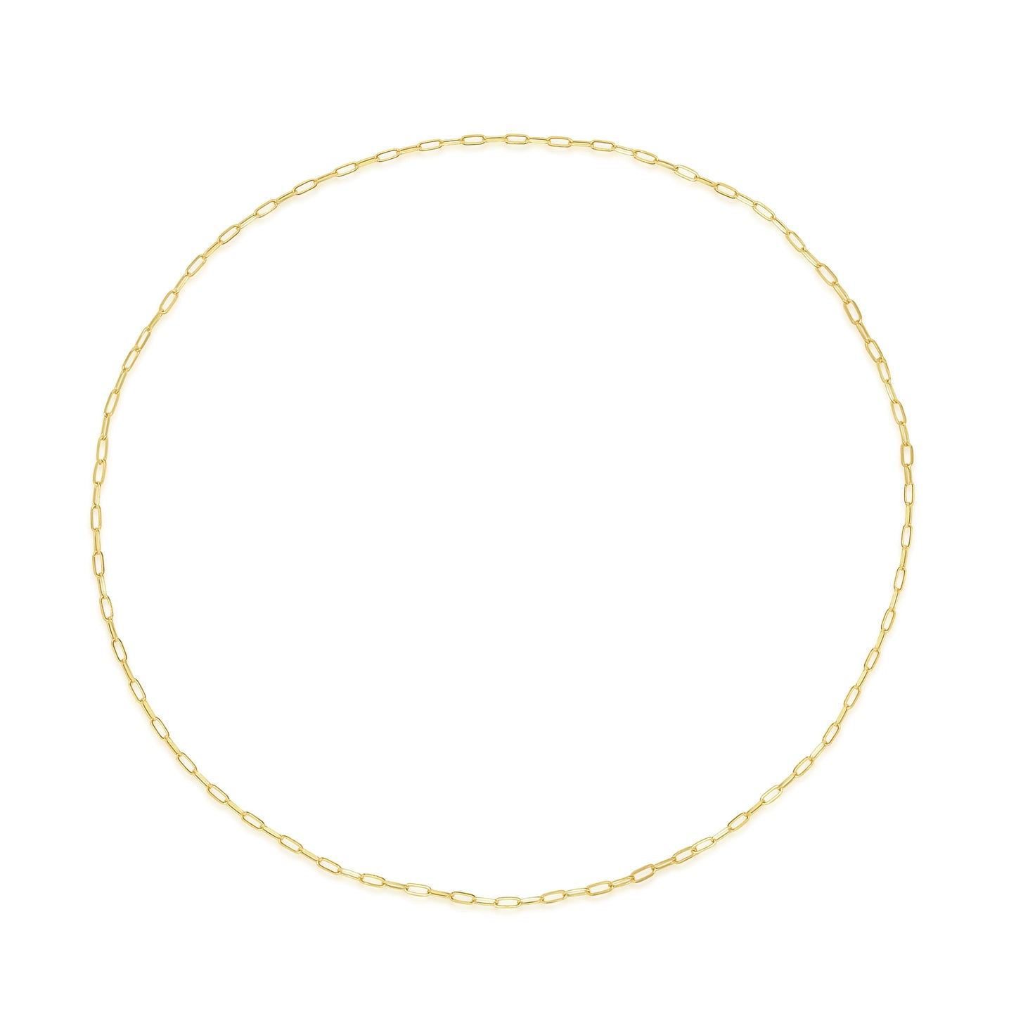 Dainty Yellow Gold Paperclip Layering Necklace