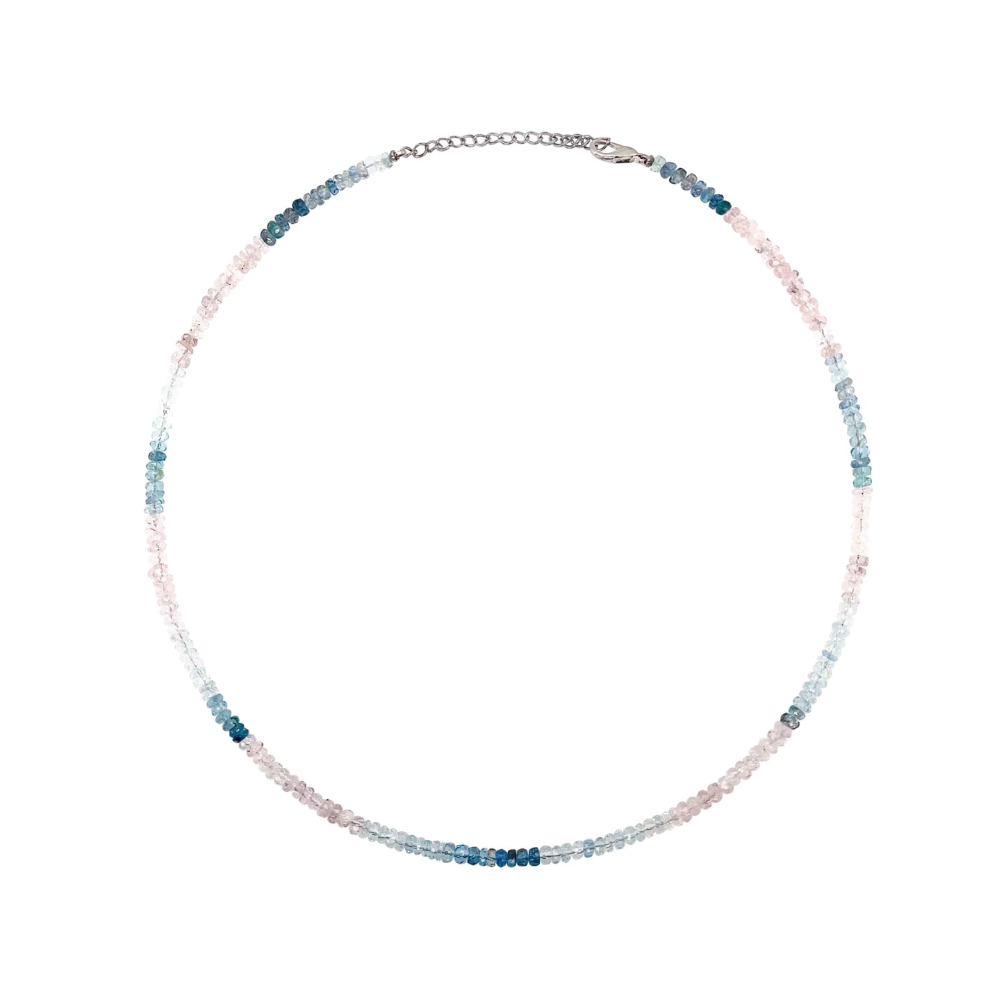 Multicolor Pink and Blue Topaz Necklace