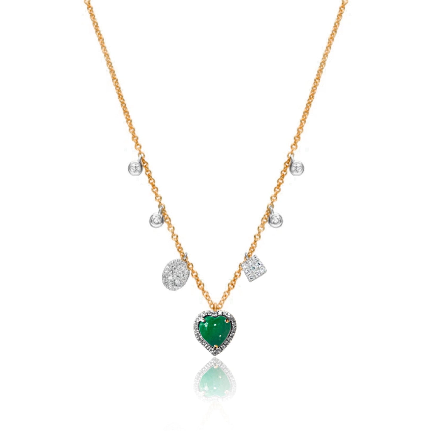 Delicate Emerald Heart Necklace