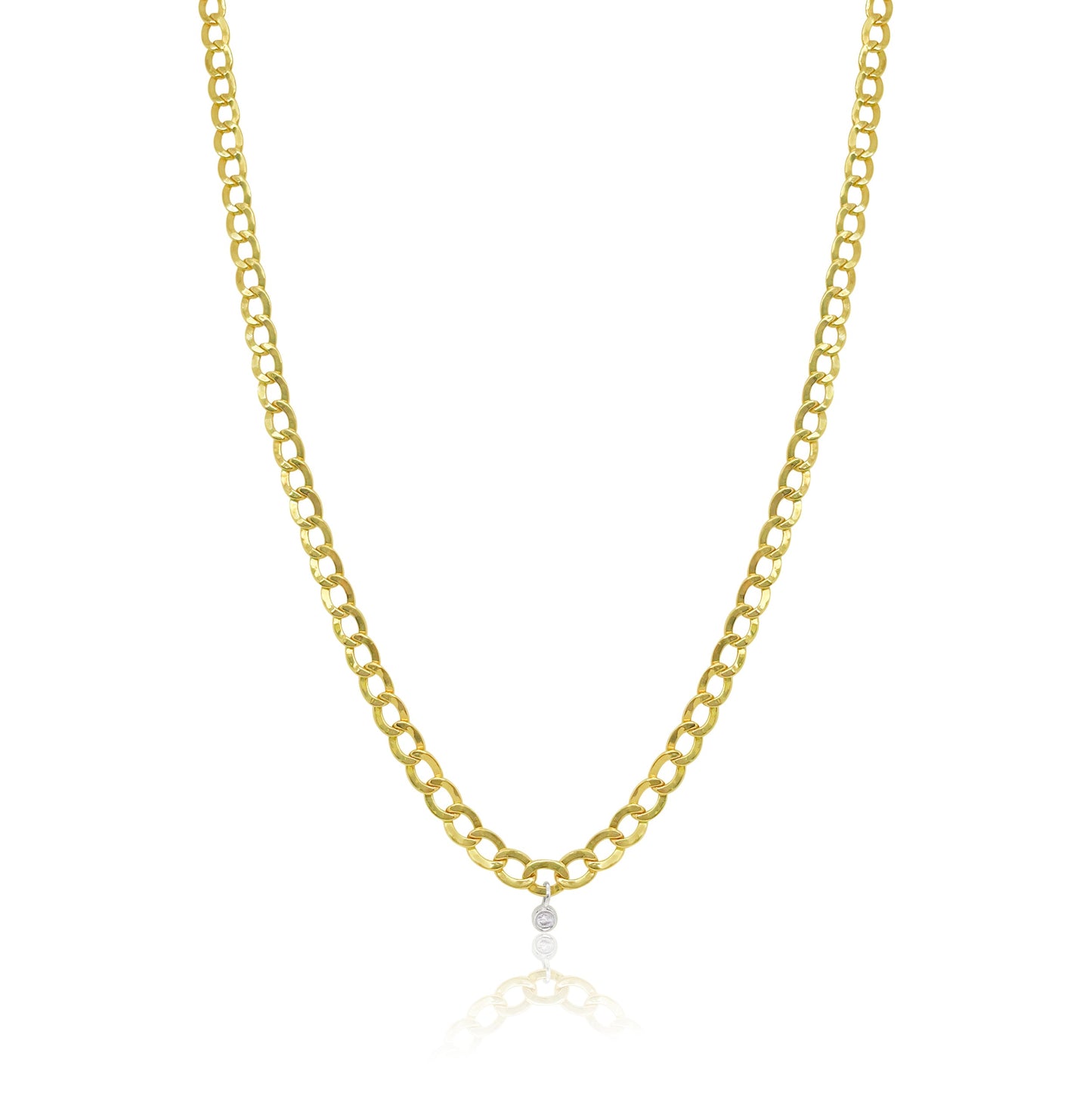 Chunky Yellow Gold and Bezel Link Chain | The Drop 17