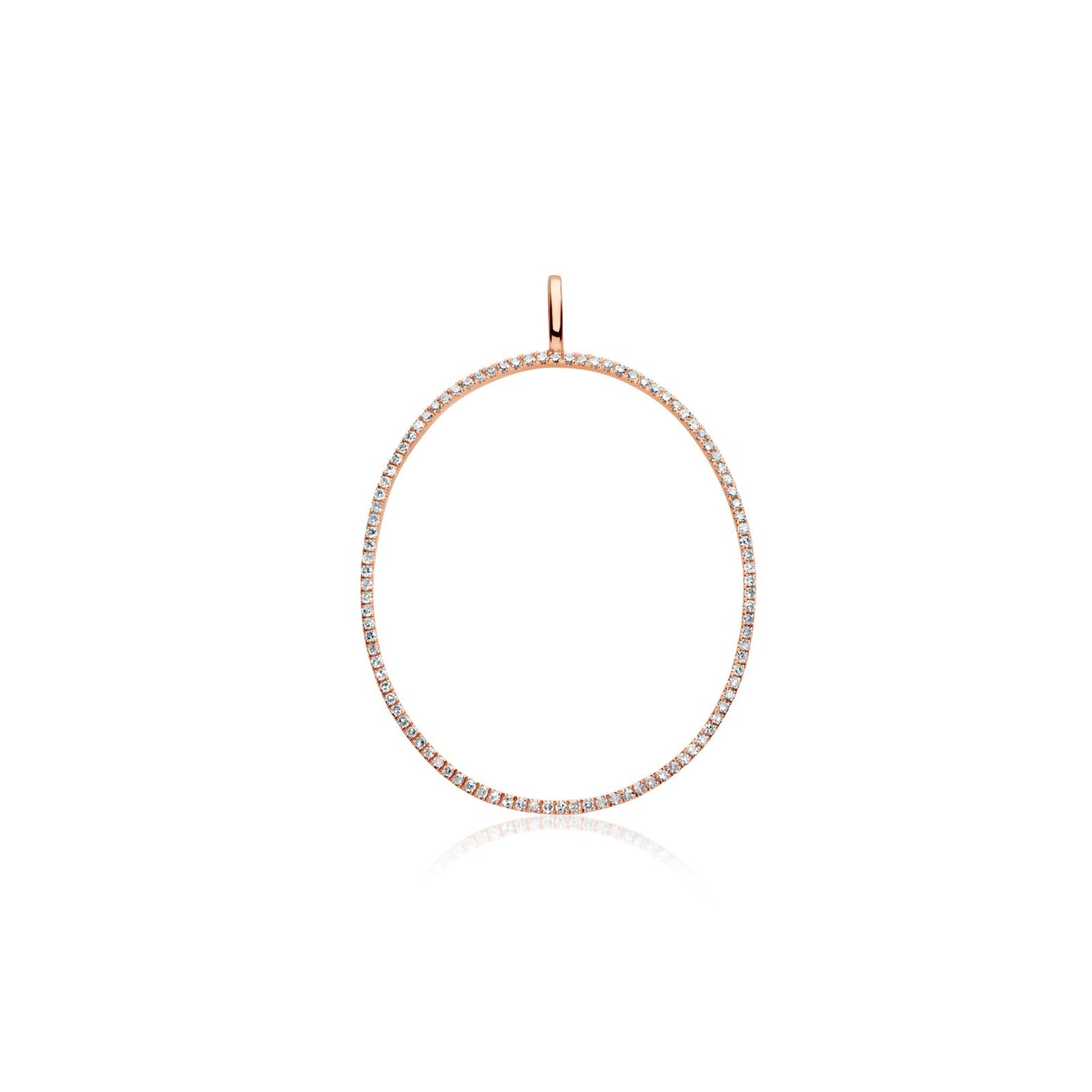 Oval Diamond Charm