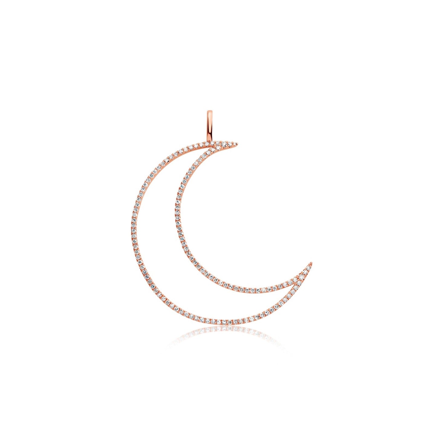 Chunky Rose Gold Moon Charm