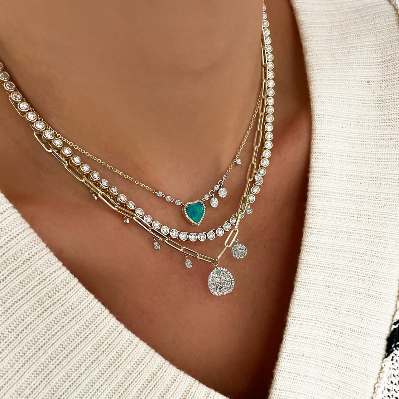 Bezel Set Tennis Necklace
