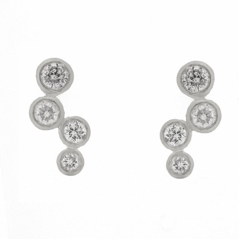 White Topaz Ear Climbers