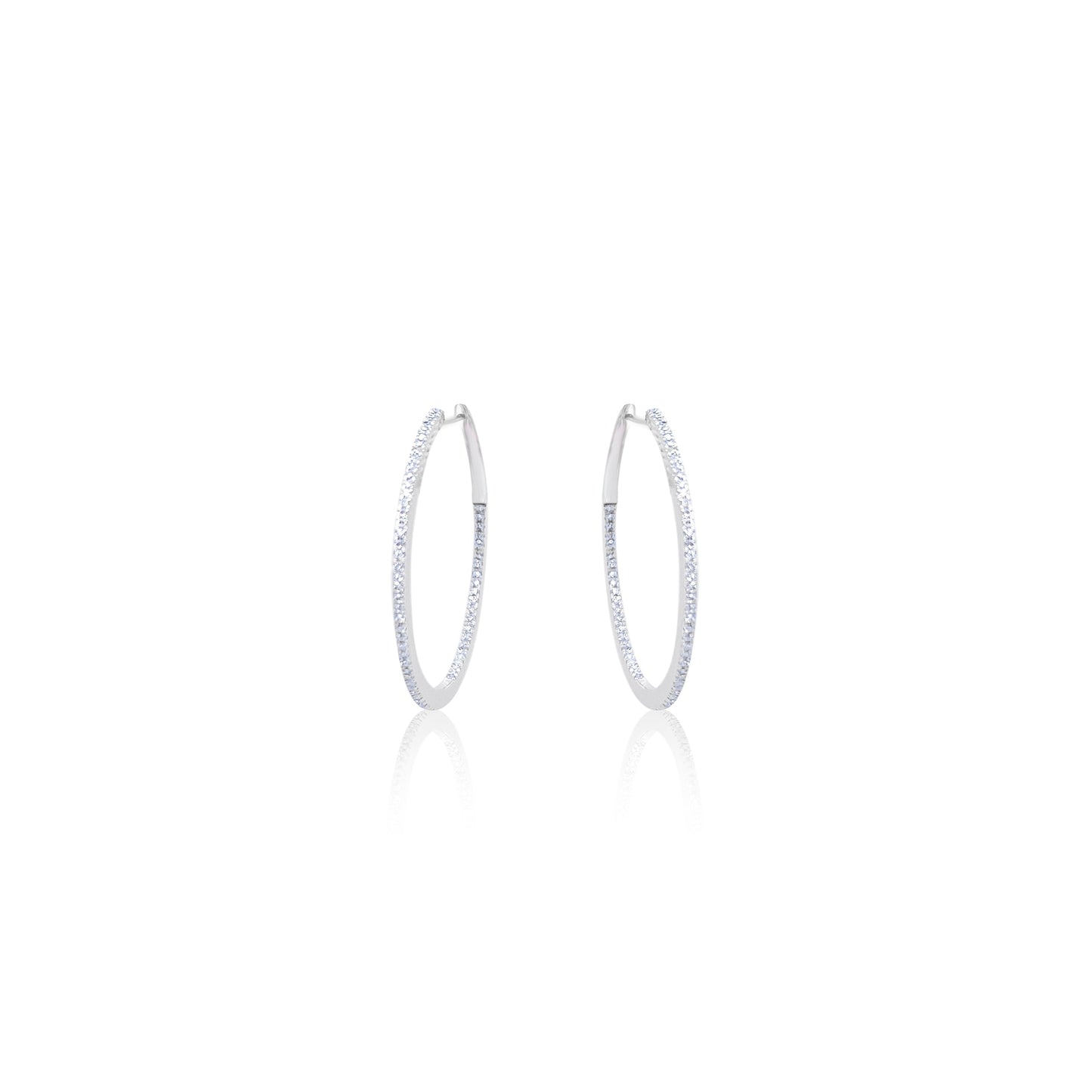 Diamond Encrusted Inside Out Hoops