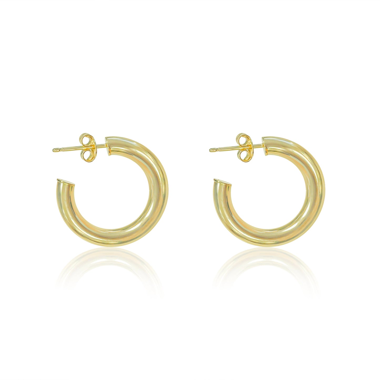 Chunky Yellow Gold Hoops | The Drop 17