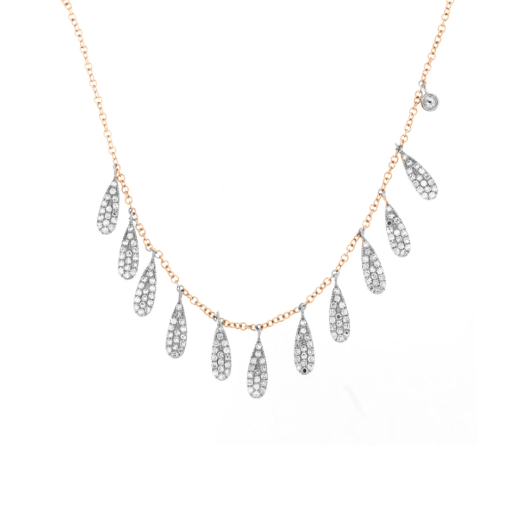 Pink Gold Diamond Necklace