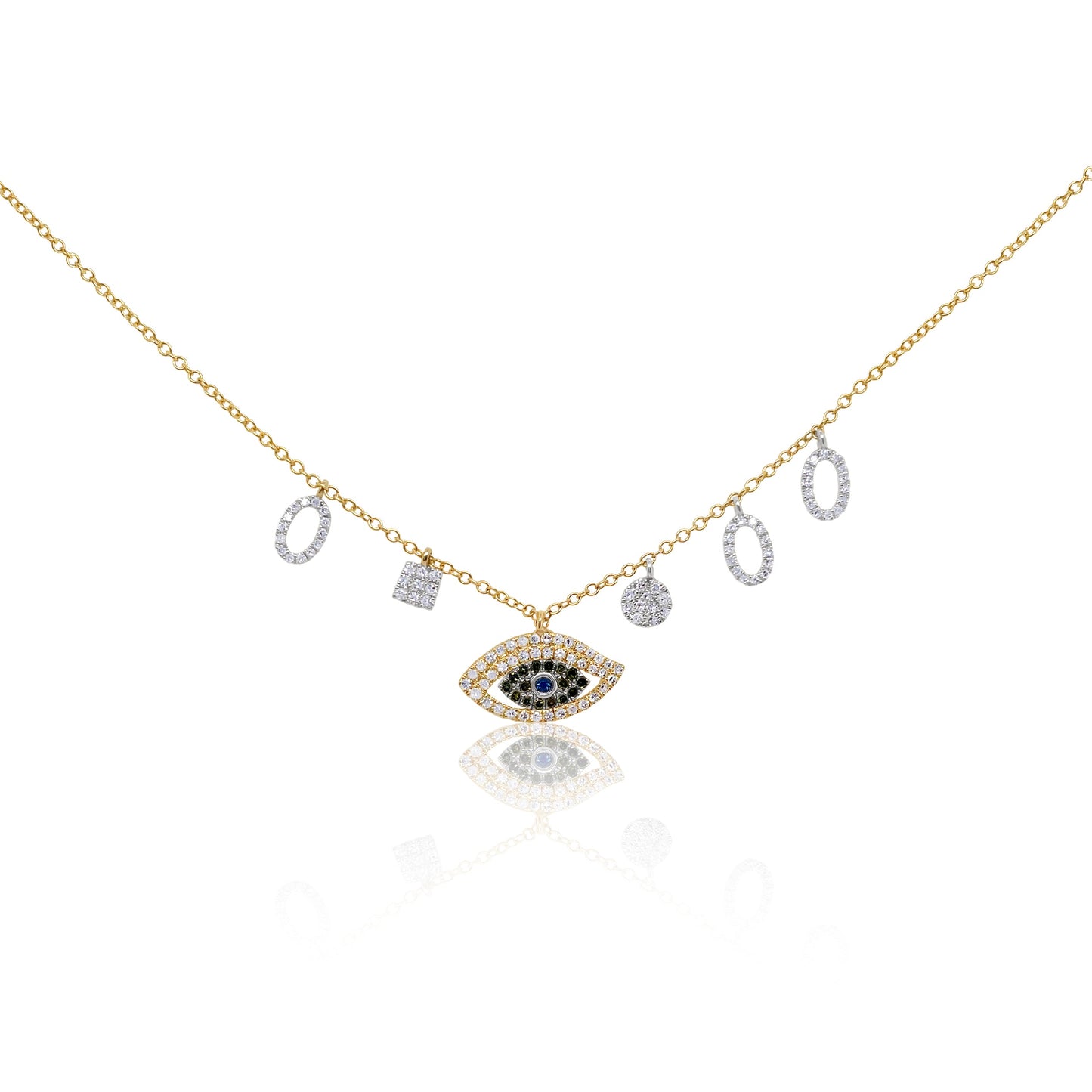 Yellow Gold Evil Eye Necklace