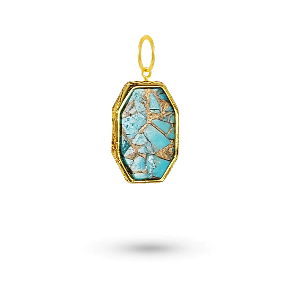 Turquoise and Silver Charm