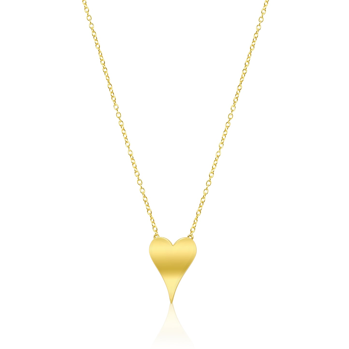 Etoielle Yellow Gold Tone Elongated Heart Necklace