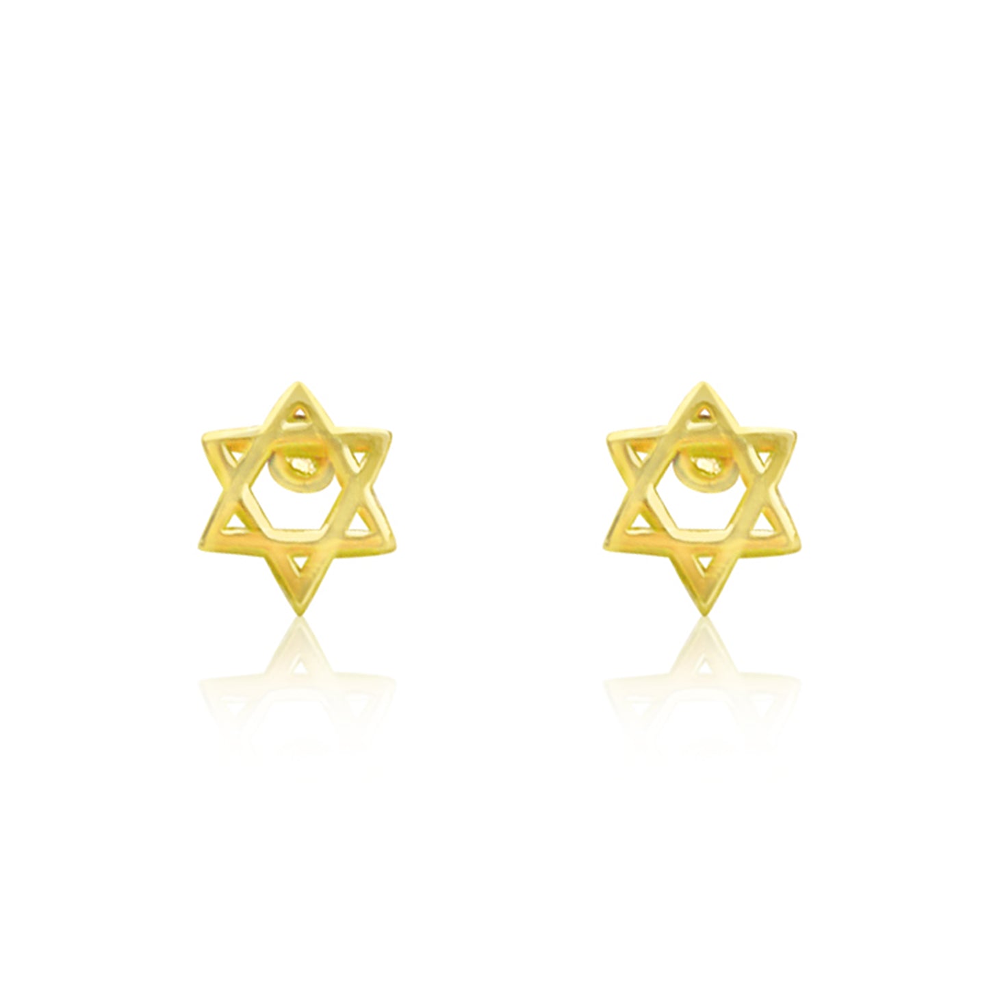 Etoielle Yellow Gold Tone Star of David Studs