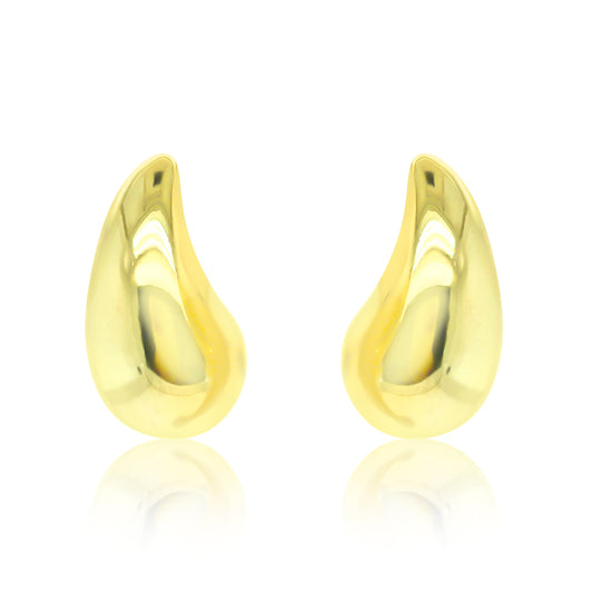 Etoielle Yellow Gold Tone Chunky Teardrop Studs