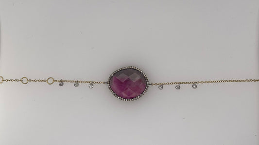 Yellow Gold Multi Sapphire Bracelet    ONE OF A KIND
