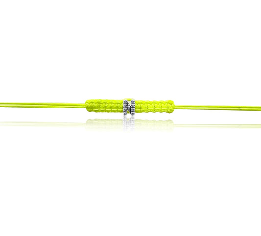 Diamond Initial Yellow Cord Bracelet