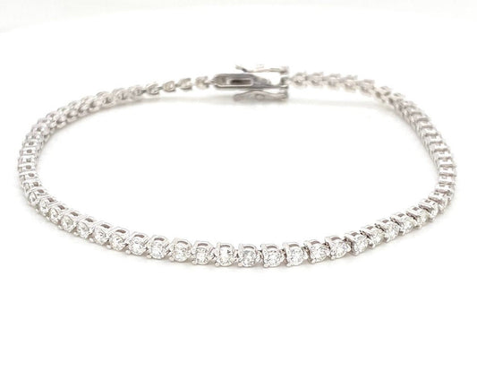 White Gold 2CT Round Diamond Tennis Bracelet