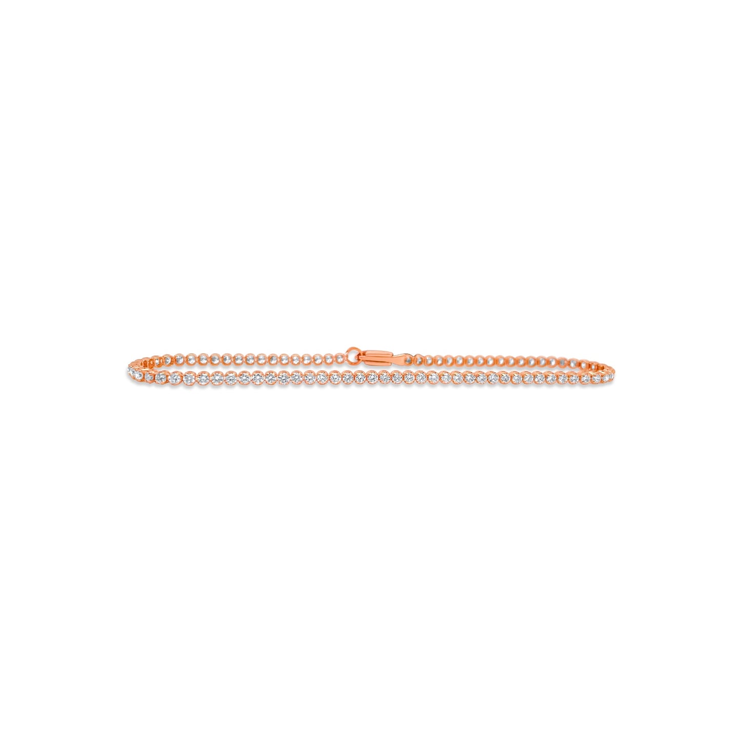 Rose Gold Diamond Tennis Bracelet