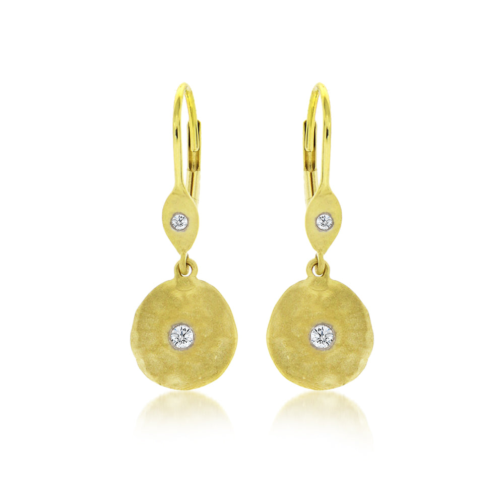 Diamond Disc Earrings