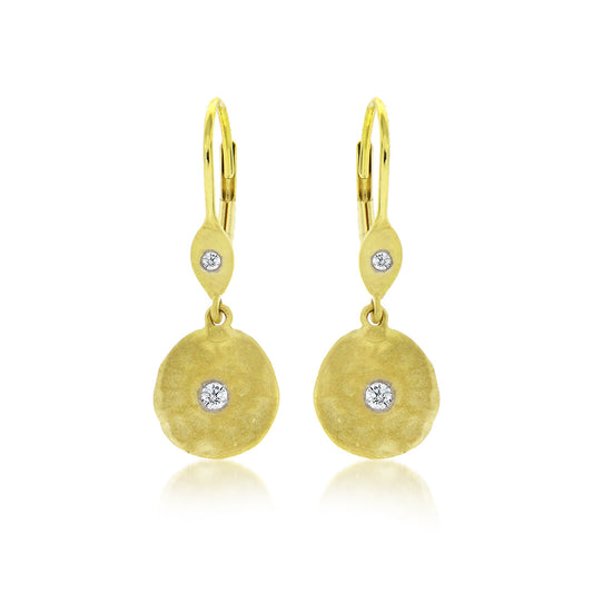 Diamond Disc Earrings