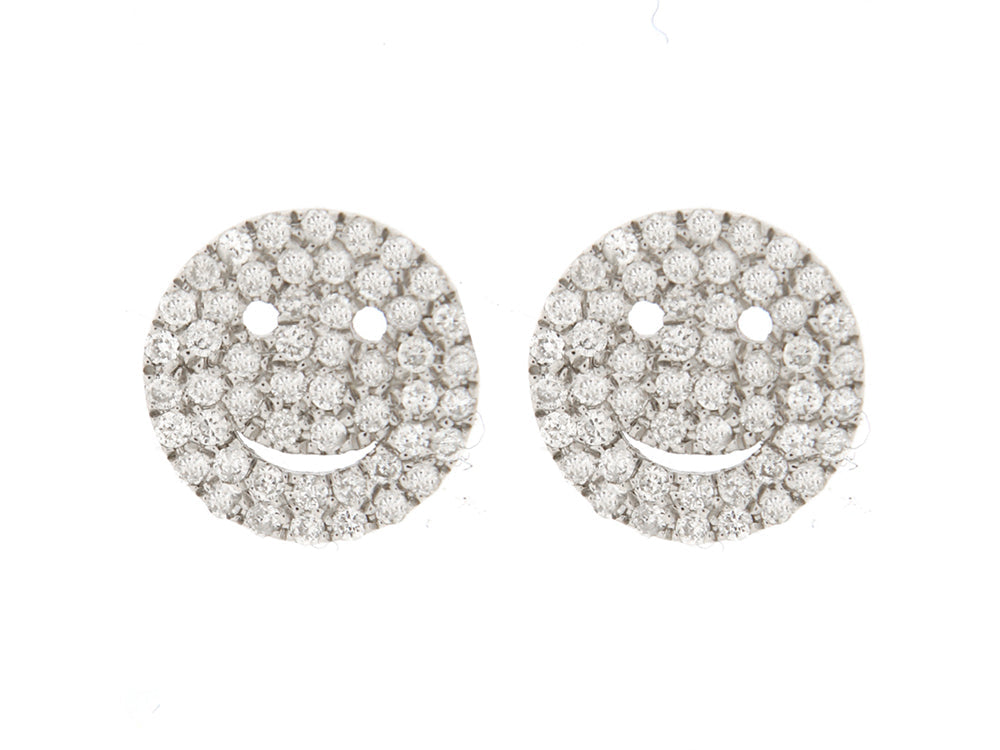 White Gold Diamond Smiley Face