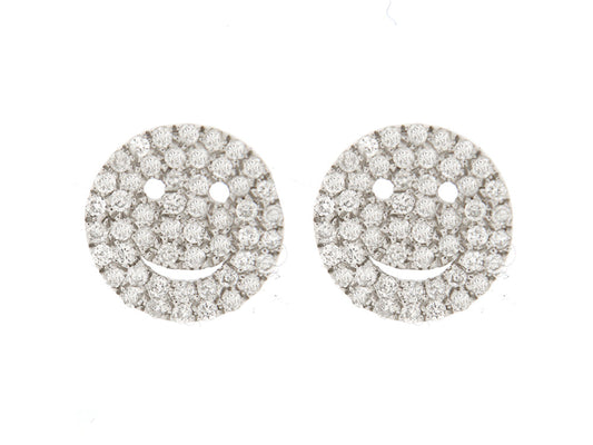 White Gold Diamond Smiley Face