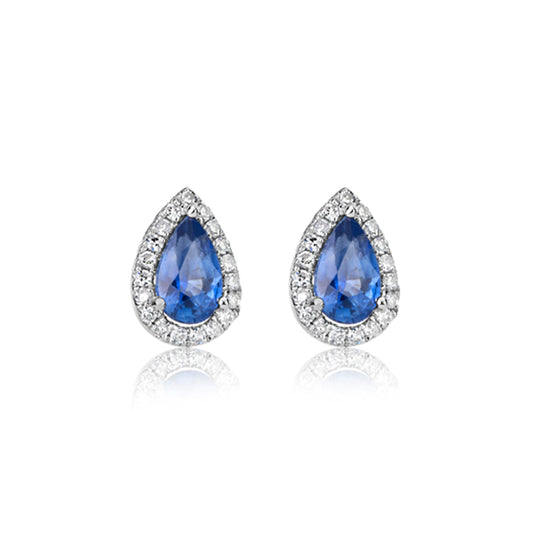 Blue Sapphire Diamond Studs (online exclusive)