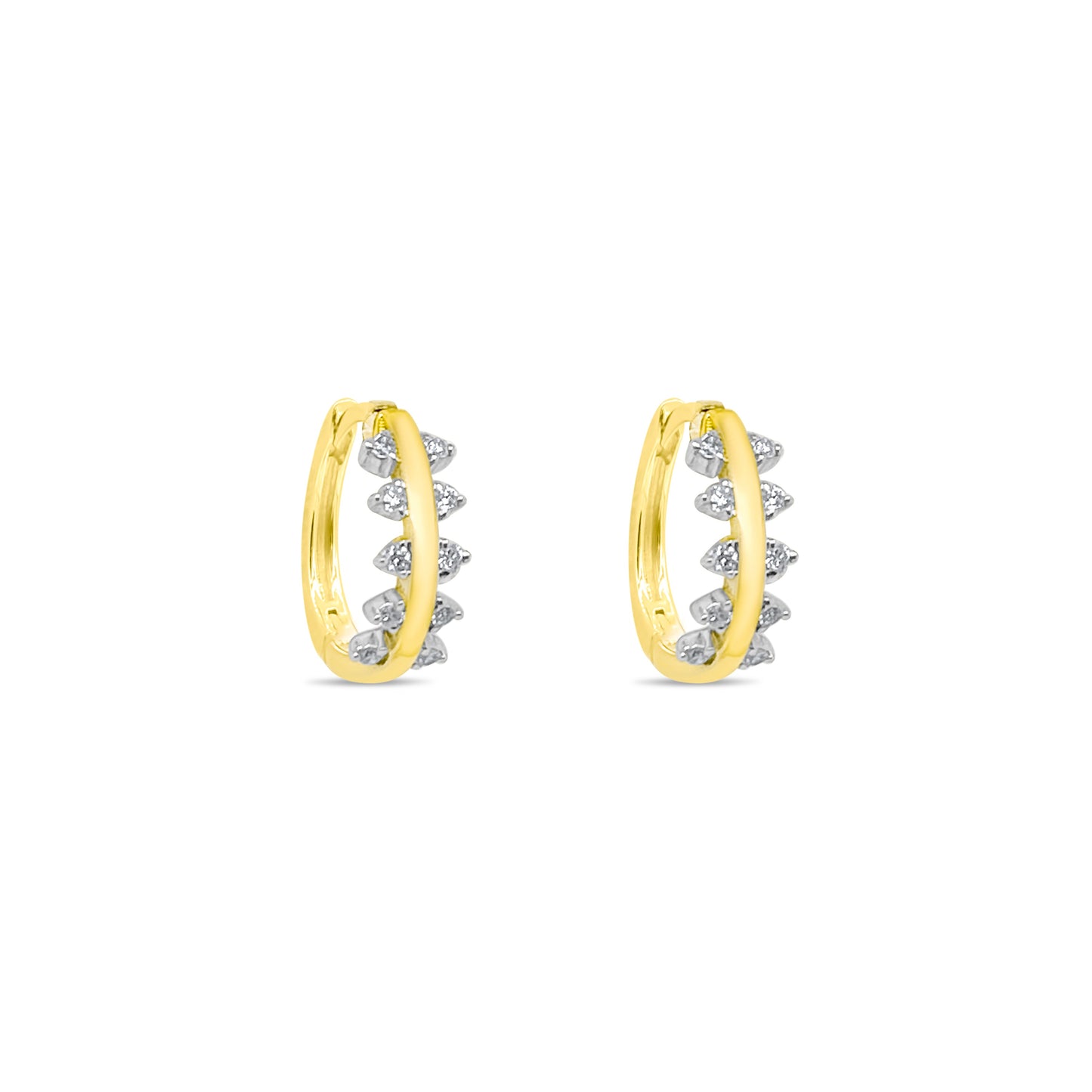 Dagger Hoops in Diamonds