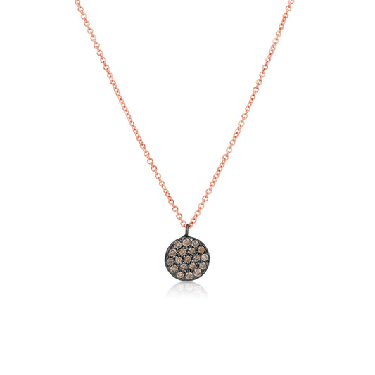 Rose Gold Brown Diamond Necklace