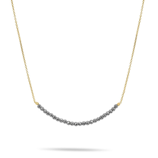 Hematite    Beads Bar Necklace