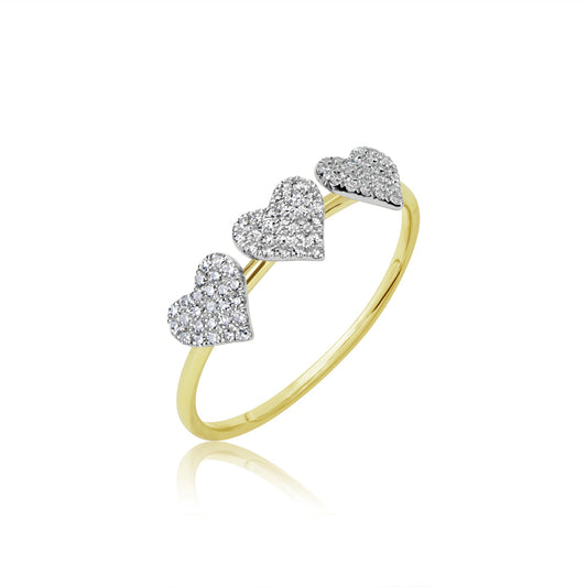 Triple Heart Ring