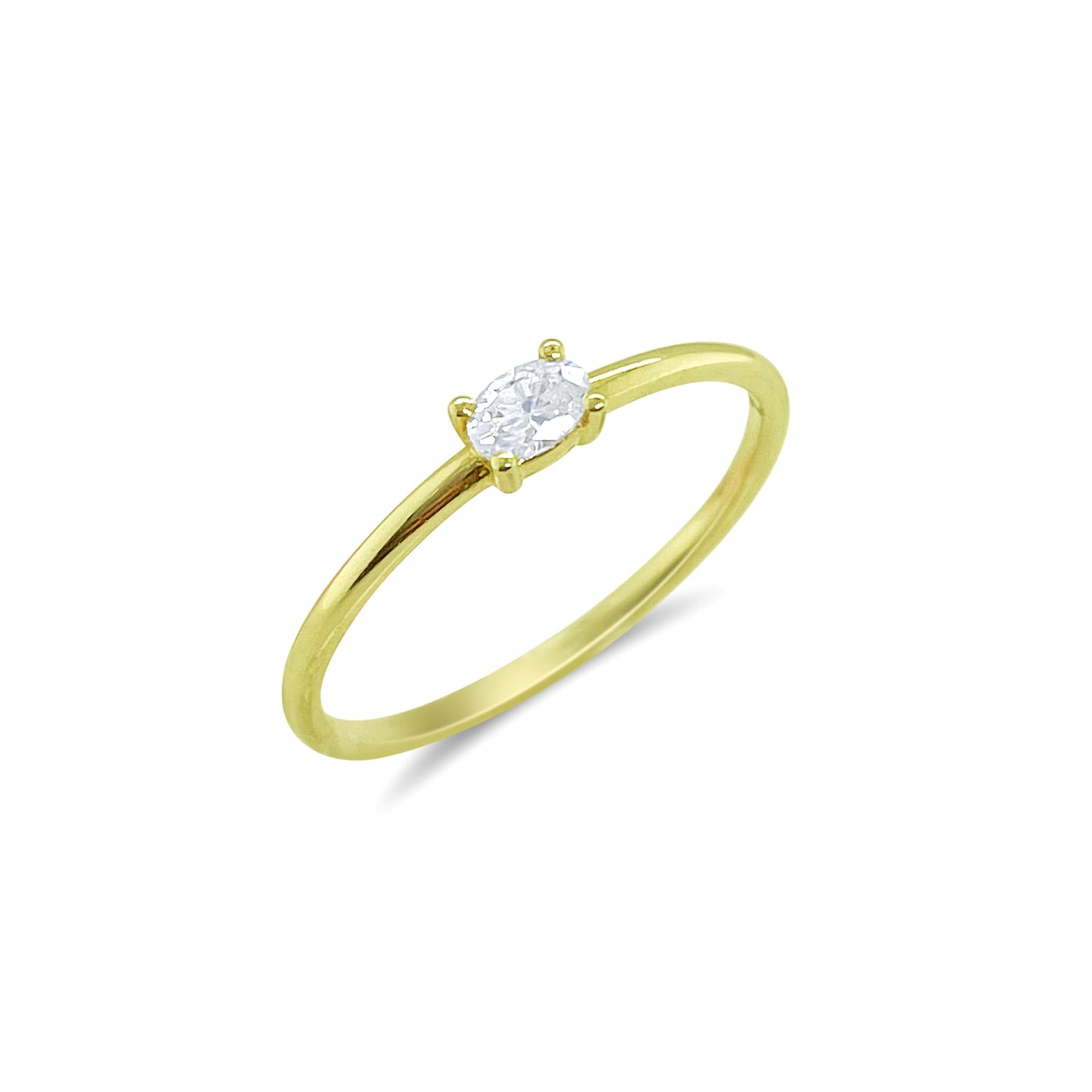 Yellow Gold Diamond Baguette Band