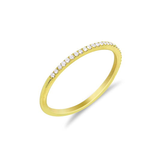 Classic Yellow Gold and Diamond Band | The Drop 17