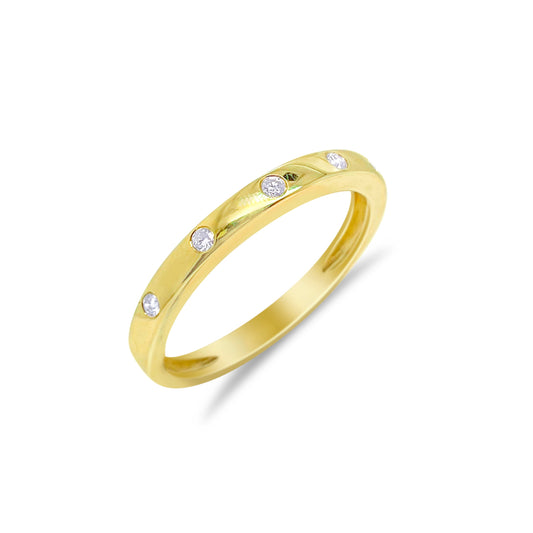 Classic Yellow Gold and Diamond Band | The Drop 17