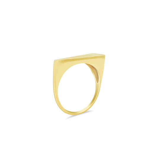 Yellow Gold Asymmetric Ring | The Drop 17