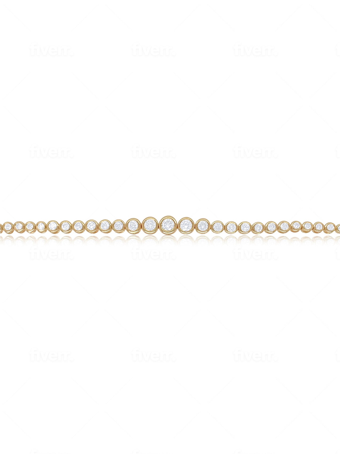 Yellow Gold Diamond Bezel Bracelet