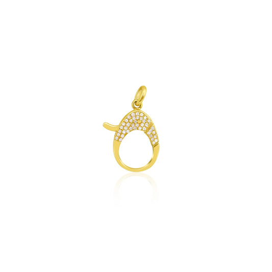 Yellow Gold Diamond Clasp Charm