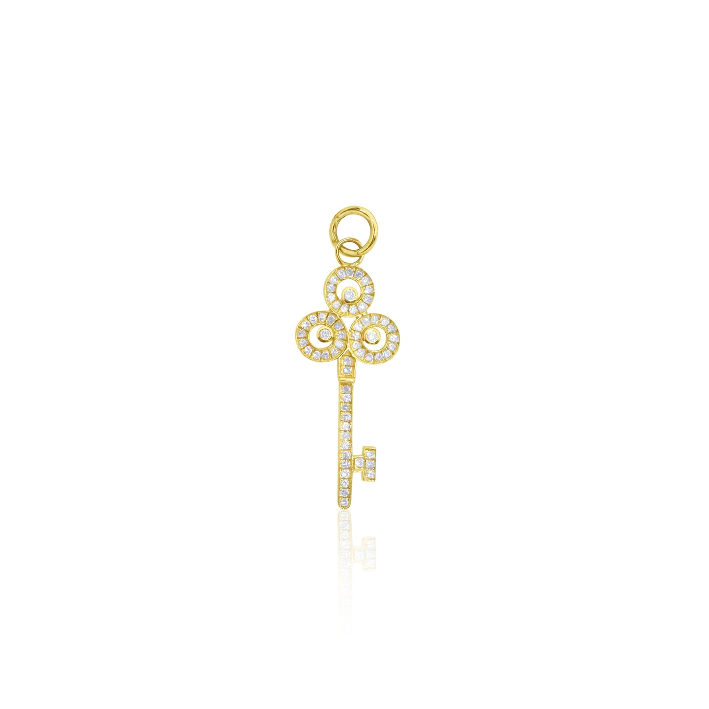 Yellow Gold Diamond Key Chain