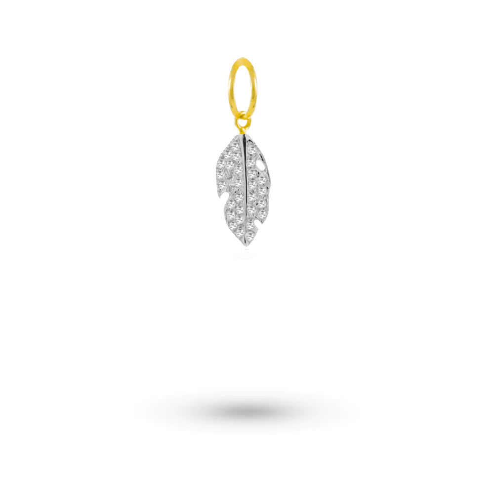 Diamond Feather Charm