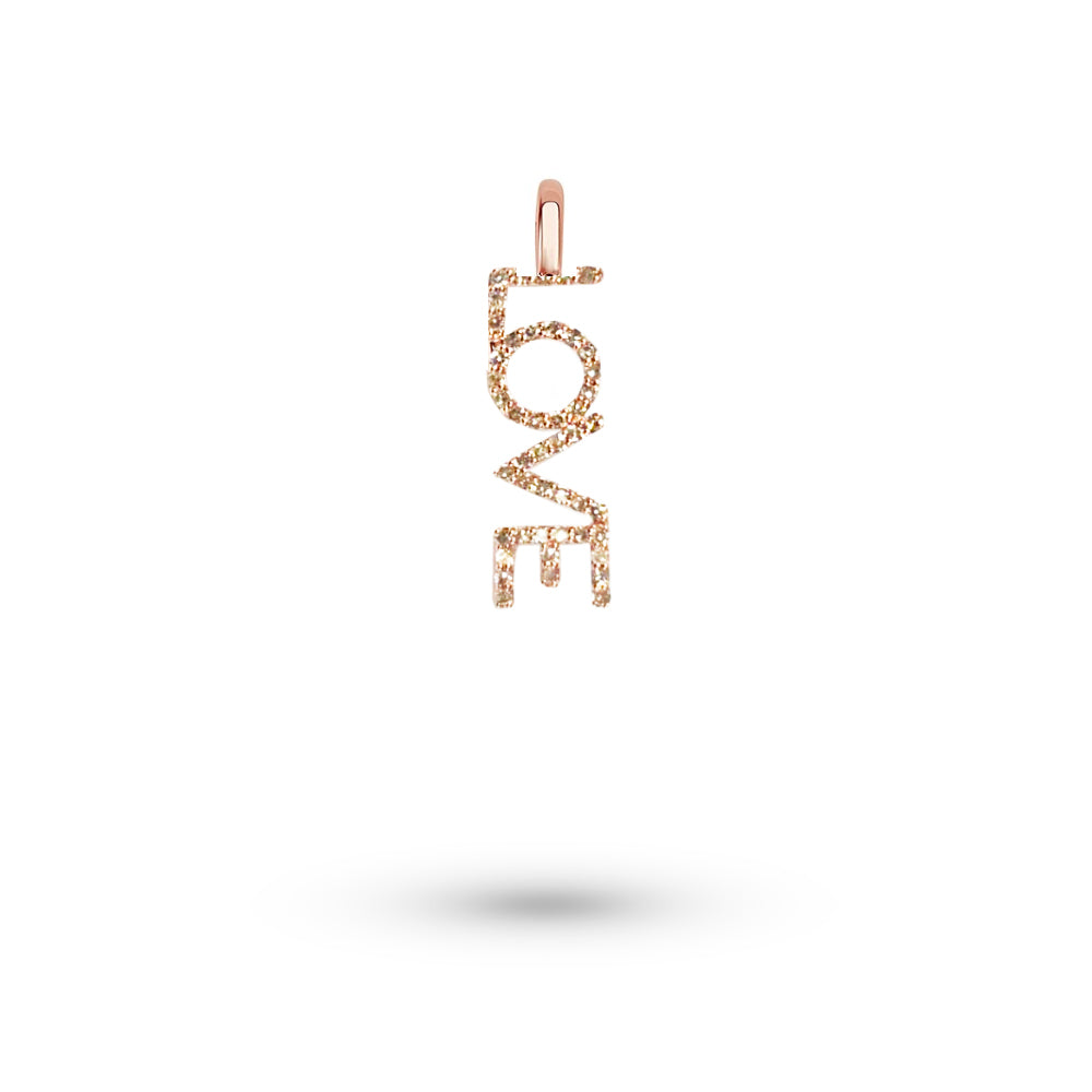 Rose Gold Diamond Love Charm